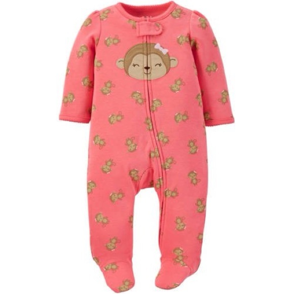 Footed Monkey Onesie - Picture 1 of 5